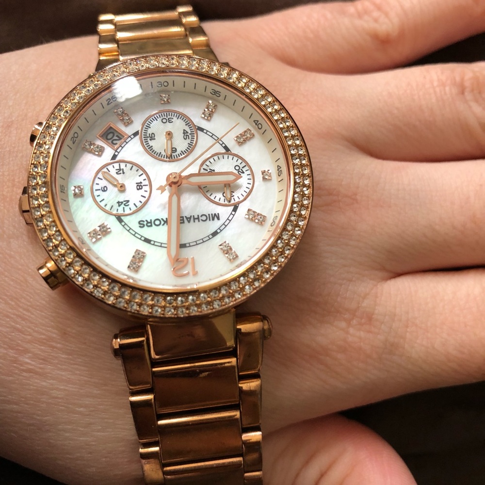 Rose gold watch